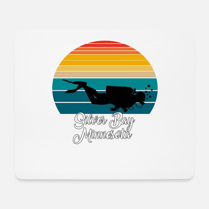Silver Bay Minnesota Diving - Mousepad (Querformat) - Weiß