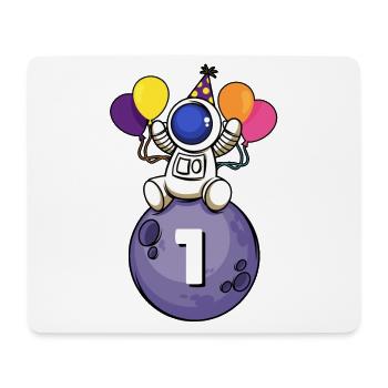 1 Jahre alt Weltraum Geburtstag 1. Geburtstag - Mousepad (Querformat) - Weiß - Vorne