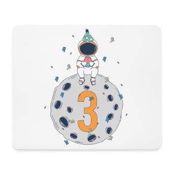 Fête d’anniversaire de l’espace 3rd - Tapis de souris (format paysage) - blanc - Devant