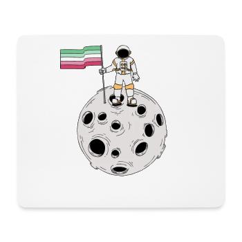 Abrosexueller Astronaute Abrosexuelle Flagge - Tapis de souris (format paysage) - blanc - Devant