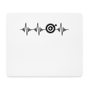 Dart Heartbeat - Tapis de souris (format paysage) - blanc - Devant