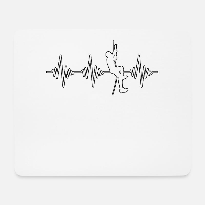 Klettern Herzschlag - Mousepad (Querformat) - Weiß