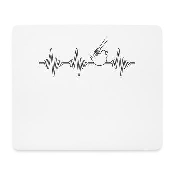 Rythme cardiaque de cuisson - Tapis de souris (format paysage) - blanc - Devant