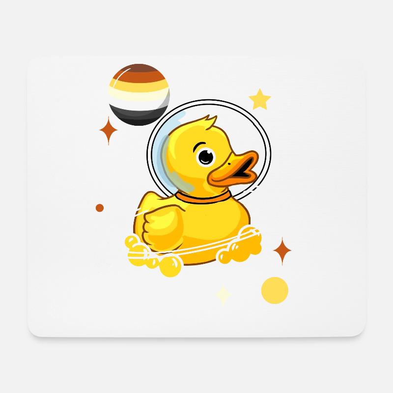Enten Astronaut Gay Bear Pride - Mousepad (Querformat) - Weiß