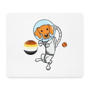 Hund Astronaut Gay Bear Pride - Mousepad (Querformat) - Weiß - Vorne