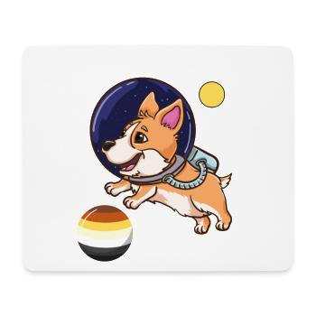 Corgi Astronaut Gay Bear Pride - Mousepad (Querformat) - Weiß - Vorne