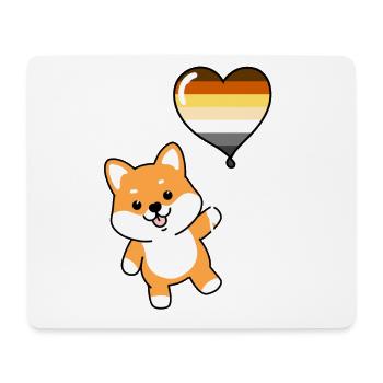 Shiba Inu Herzballon Gay Bear - Mousepad (Querformat) - Weiß - Vorne