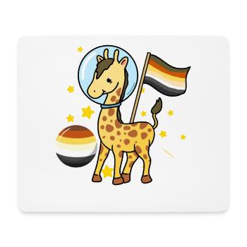 Giraffe Astronaut Gay Bear Pride - Mousepad (Querformat) - Weiß - Vorne