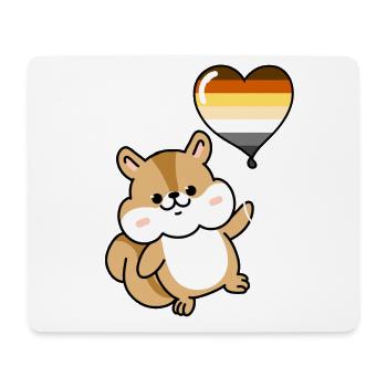 Eichhörnchen Herzballon Gay Bear - Mousepad (Querformat) - Weiß - Vorne