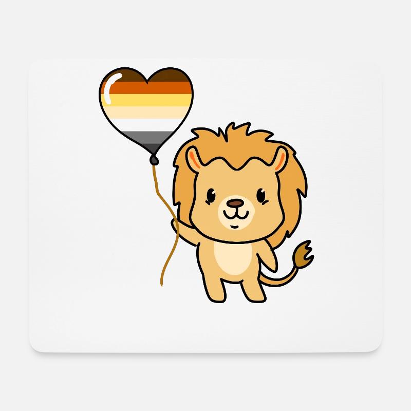 Lion Balloon Gay Bear Pride - Mouse Pad (horizontal) - white