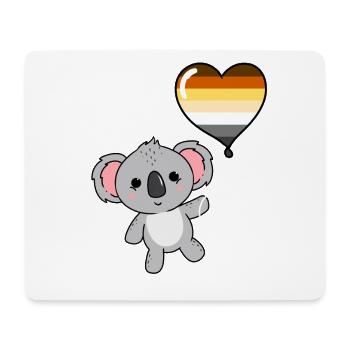 Koala Herzballon Gay Bear - Mousepad (Querformat) - Weiß - Vorne