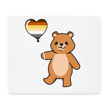 Teddybär Ballon Gay Bear Pride - Mousepad (Querformat) - Weiß - Vorne