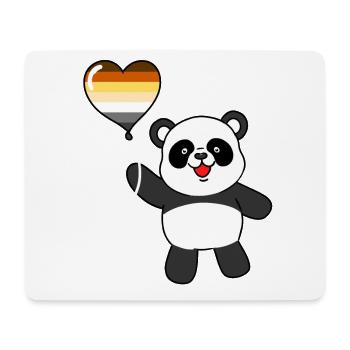 Panda Gay Bear Herzballon - Mousepad (Querformat) - Weiß - Vorne