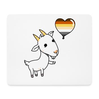 Ziege Herzballon Gay Bear Pride - Mousepad (Querformat) - Weiß - Vorne