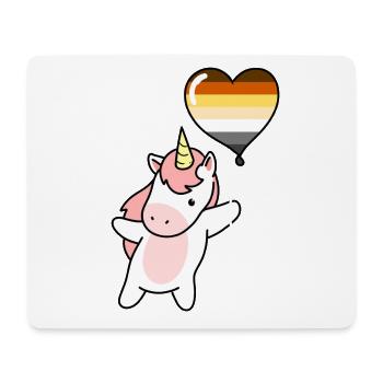 Einhorn Herzballon Gay Bear - Mousepad (Querformat) - Weiß - Vorne