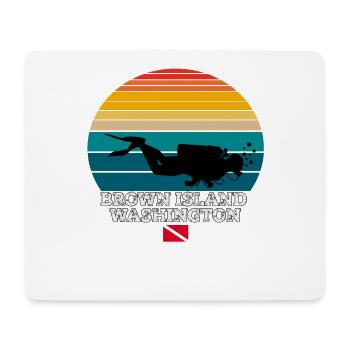 Brown Island US Island Scuba Diving - Mousepad (Querformat) - Weiß - Vorne