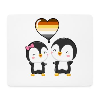 Gay Bear Pride Pinguin-Paar - Mousepad (Querformat) - Weiß - Vorne