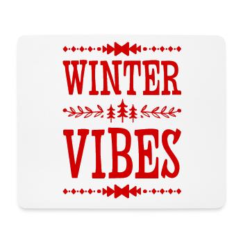 Winter Vibes - Mousepad (Querformat) - Weiß - Vorne