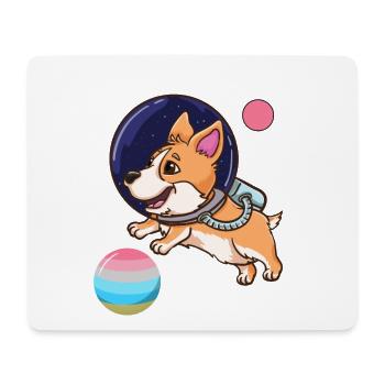 Corgi Astronaut Genderflux Pride - Mouse Pad (horizontal) - white - Front