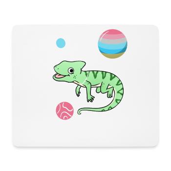 Chameleon Astronaut Genderflux Pride - Mouse Pad (horizontal) - white - Front