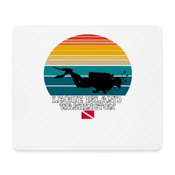 Leque Island US Island Diving - Mouse Pad (horizontal) - white - Front