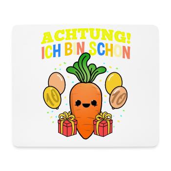 Achtung Ich Bin Schon 10 Geburtstag Karotte - Mousepad (Querformat) - Weiß - Vorne