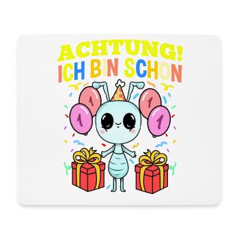 Achtung Ich Bin Schon 1 Geburtstag Fehler - Mousepad (Querformat) - Weiß - Vorne