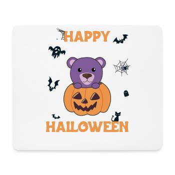 Bear in pumpkin cute bears Happy Halloween - Mouse Pad (horizontal) - white - Front