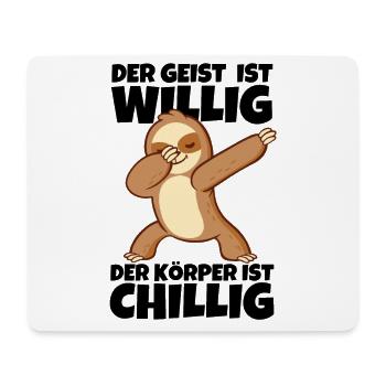 Dabbendes Faultier Spruch für Faulenzer - Mousepad (Querformat) - Weiß - Vorne