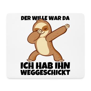 Dabbendes Faultier Spruch für Faulenzer - Mousepad (Querformat) - Weiß - Vorne