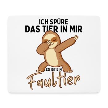 Dabbendes Faultier Spruch für Faulenzer - Mousepad (Querformat) - Weiß - Vorne