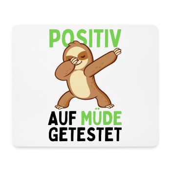 Dabbendes Faultier Spruch für Faulenzer - Mousepad (Querformat) - Weiß - Vorne