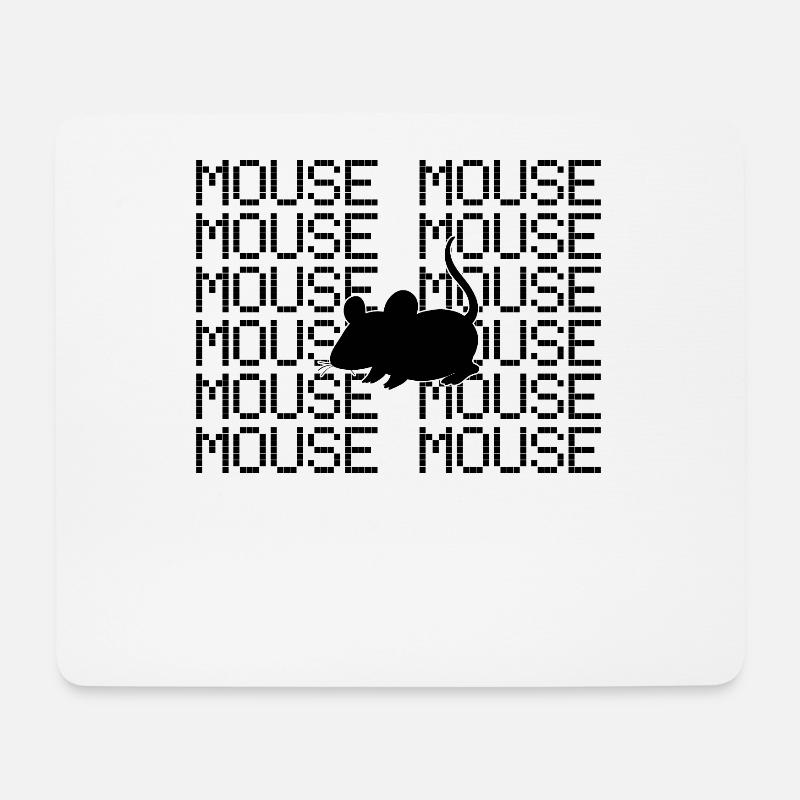 Maus - Mousepad (Querformat) - Weiß