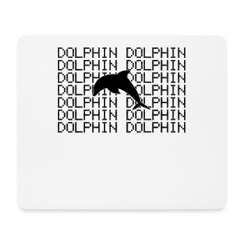 Dauphin - Tapis de souris (format paysage) - blanc - Devant