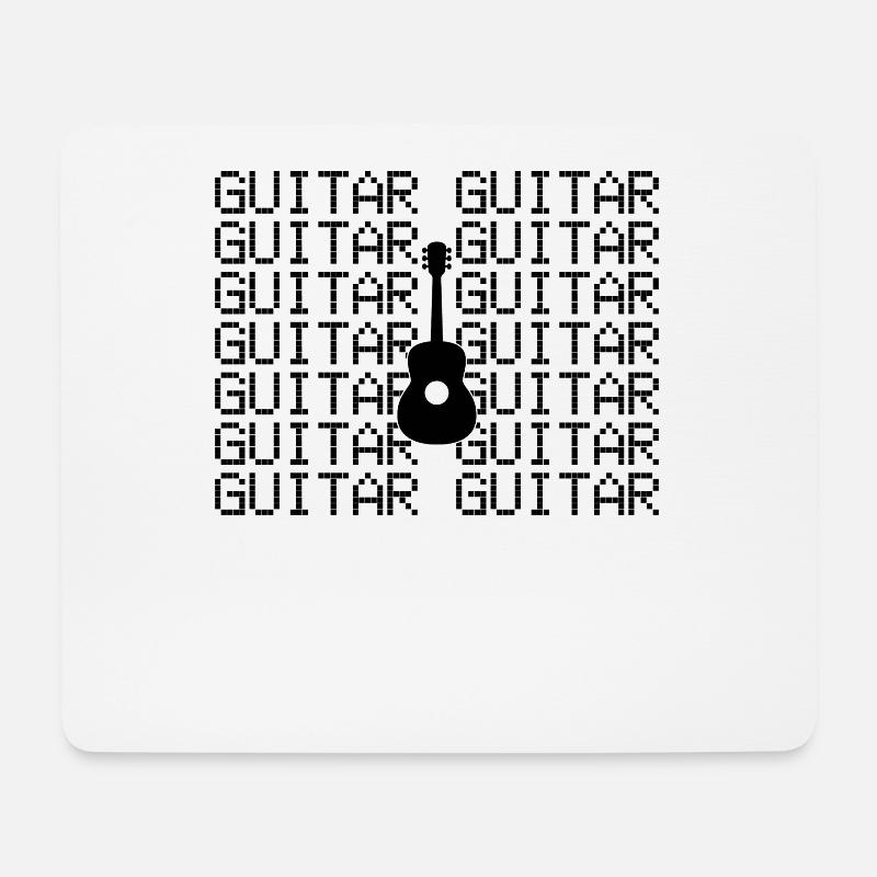 Gitarre - Mousepad (Querformat) - Weiß