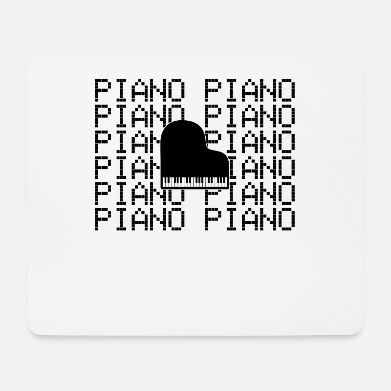 Klavier - Mousepad (Querformat) - Weiß