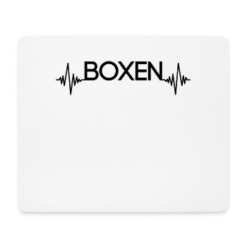 Boxen Herzschlag - Mousepad (Querformat) - Weiß - Vorne
