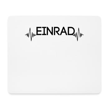 Einrad Herzschlag - Mousepad (Querformat) - Weiß - Vorne