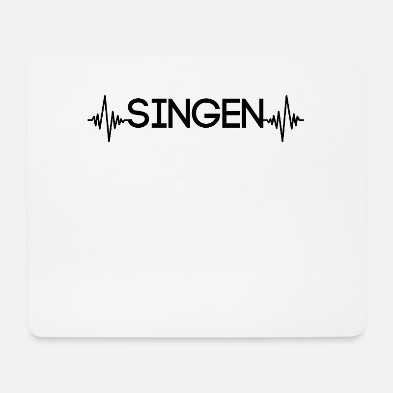 Singen Herzschlag - Mousepad (Querformat) - Weiß