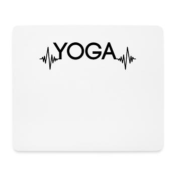 Yoga Heartbeat - Tapis de souris (format paysage) - blanc - Devant