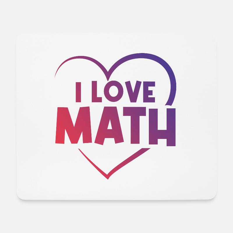 Ich liebe Mathe - Mousepad (Querformat) - Weiß