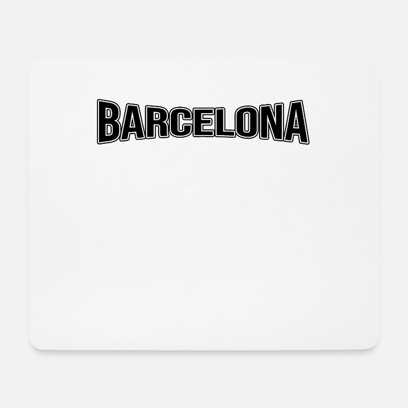 Barcelona - Mousepad (Querformat) - Weiß