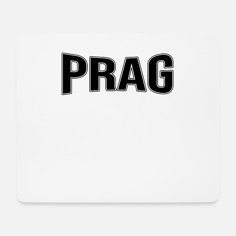Prag - Mousepad (Querformat) - Weiß