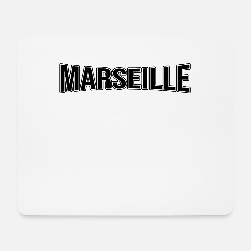 Marseille - Mousepad (Querformat) - Weiß