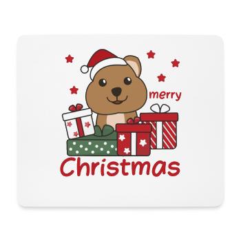 Quokka Cadeau de Noël Animaux d’hiver Quokkas - Tapis de souris (format paysage) - blanc - Devant