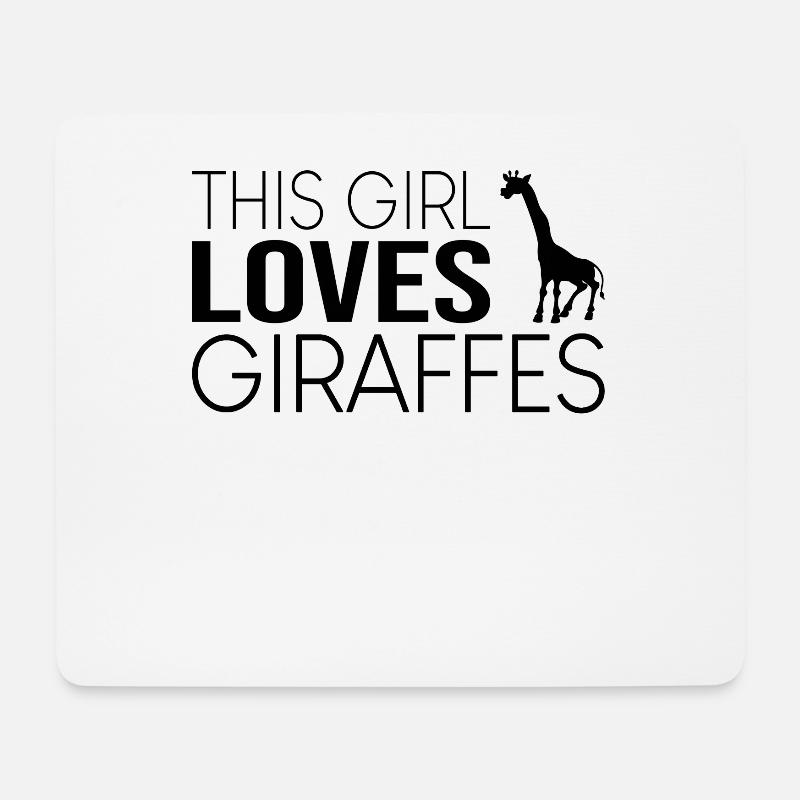 Mädchen Giraffe Spruch - Mousepad (Querformat) - Weiß