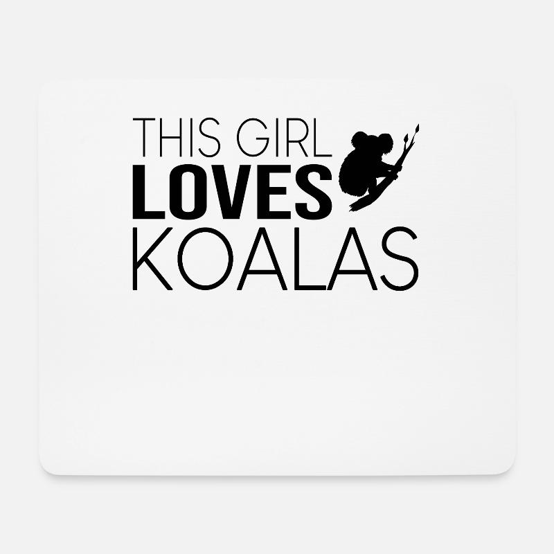 Mädchen Koala Spruch - Mousepad (Querformat) - Weiß