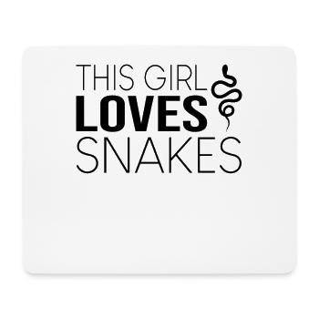Fille Serpent Disant - Tapis de souris (format paysage) - blanc - Devant