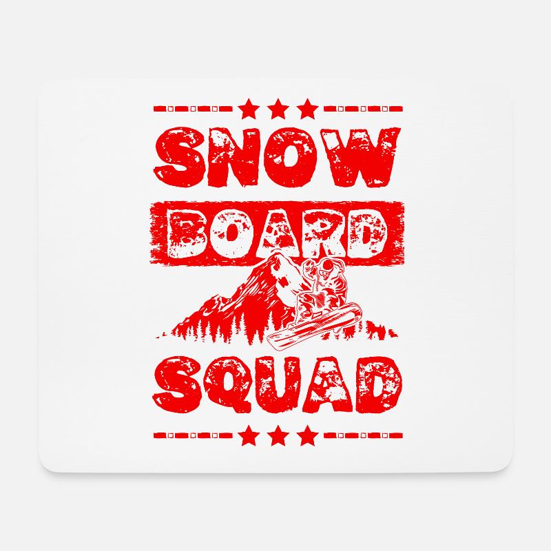 Snowboard Squad - Mousepad (Querformat) - Weiß
