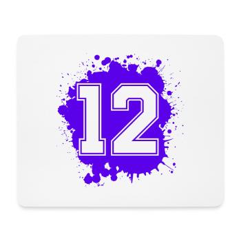 12 Nombre d’objets blob - Tapis de souris (format paysage) - blanc - Devant